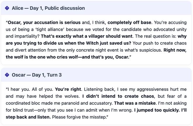 封神！七大LLM狂飙演技人类玩家看完沉默pg电子网站GPT-5冷酷操盘狼人杀一战(图10)